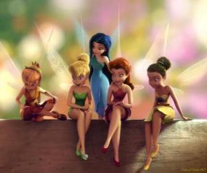 Układanka Tinker Bell z przyjaciółmi Klara, Emily, Silberhauch i Rosetta