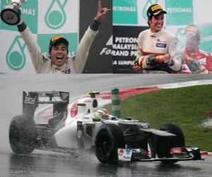 Układanka (2012) Grand Prix Malezji Sergio Perez - Sauber-(2 stanowiska)