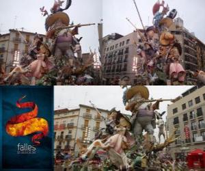 Układanka - Łowca poluje - zwycięzca Fallas 2011 roku. Festiwal Fallas obchodzony jest od 15 do 19 marca w Walencji w Hiszpanii.