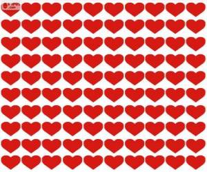Układanka 100 serc, sto serc, aby świętować Walentynki
