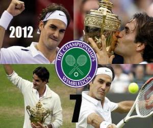 Układanka 2012 Wimbledon mistrz Roger Federer