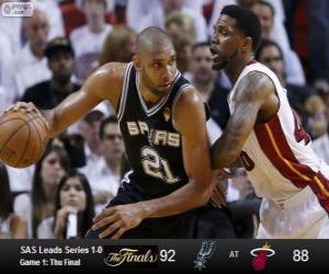 Układanka 2013 NBA Finals, gra 1, San Antonio Spurs 92 - Miami Heat 88