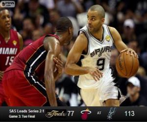 Układanka 2013 NBA Finals, mecz o 3, Miami Heat 77 - San Antonio Spurs 113