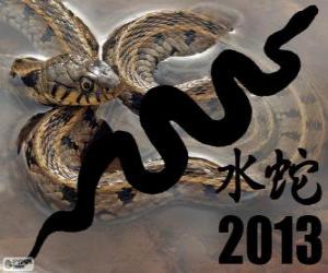 Układanka 2013 roku Wąż Wodny. Według chińskiego kalendarza z 10 lutego 2013 do dnia 30 stycznia 2014