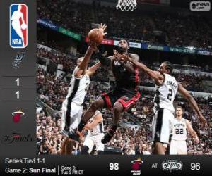 Układanka 2014 NBA Finals, 2 mecz, Miami Heat 98 - San Antonio Spurs 96