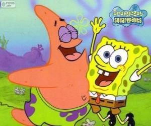 Układanka SpongeBob i Patrick bardzo szczęśliwy