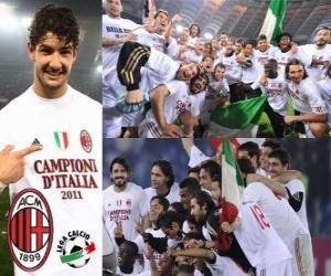Układanka AC Milan, włoski mistrz Football League - Lega Calcio 2010-11