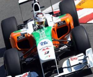 Układanka Adrian Sutil - Force India - Monte-Carlo 2010