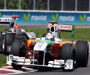 Układanka Adrian Sutil - Force India - Montreal 2010