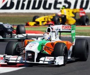 Układanka Adrian Sutil - Force India - Silverstone 2010