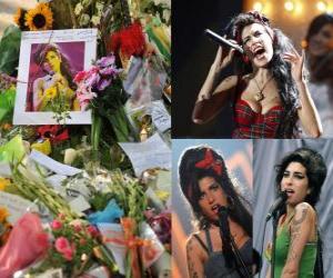 Układanka Amy Winehouse, angielski piosenkarz, znany mix różnych gatunków