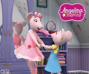 Układanka Angelina Ballerina i jego ukochanej siostry Polly