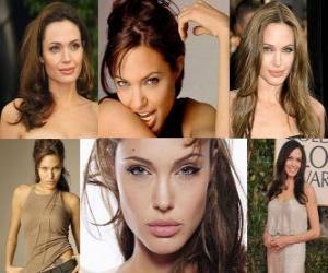 Układanka Angelina Jolie jest aktorka, modelka, filantrop, ekonomista i Ambasador Dobrej Woli UNHCR do USA.