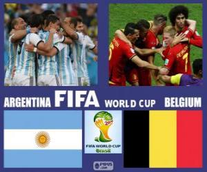 Układanka Argentyna - Belgia, ćwierćfinały, Brazylia 2014