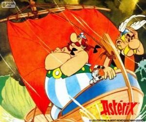 Układanka Asterix i Obelix, dwóch przyjaciół, są bohaterami przygodach Asterixa Galii