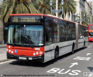 Układanka Autobus miejski w Barcelonie
