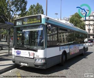 Układanka Autobusy miejskie z Paryża