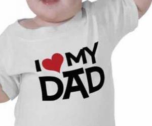Układanka Baby z koszulce z napisem I love mój tata