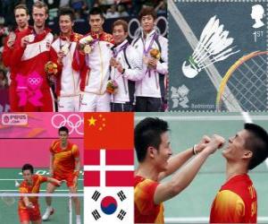 Układanka Badminton mężczyzn podwaja Londyn 2012