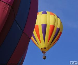 Układanka Balon gorącego powietrza żółty