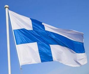 Układanka Banderą Finlandii
