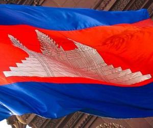 Układanka Banderą Kambodży