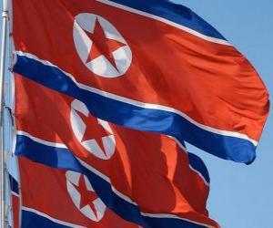 Układanka Banderą Korei Północnej