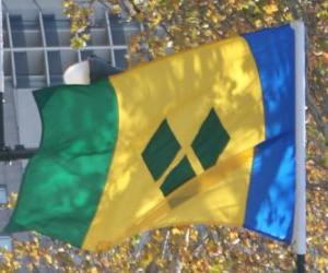 Układanka Banderą Saint Vincent i Grenadyny