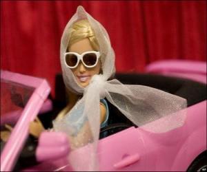 Układanka Barbie jazdy samochodem