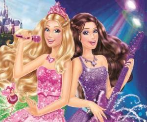 Układanka Barbie: Princess i The Popstar