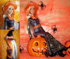 Układanka Barbie w Halloween
