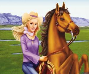 Układanka Barbie z pięknego konia