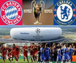 Układanka Bayern Monachium kontra Chelsea FC. Finał UEFA Champions League 2011-2012. Allianz Arena, Monachium, Niemcy