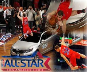 Układanka Blake Griffin jest nowym królem 2011 NBA Slam Dunk