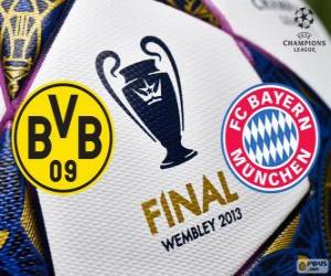 Układanka Borussia Dormunt vs Bayern Monachium. Final UEFA Champions League 2012-2013. Stadion Wembley, Londyn, Wielka Brytania