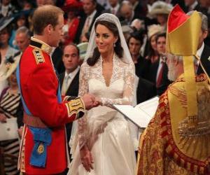 Układanka British Royal Wedding między Książę William i Kate Middleton, jeśli chcę