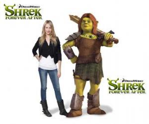 Układanka Cameron Diaz stanowi głos Fiona, wojownik, ostatni w filmie Shrek Forever