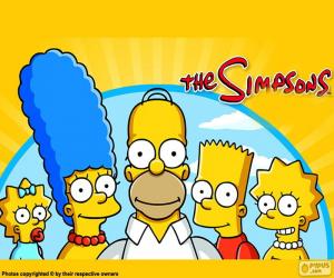 Układanka Cała rodzina Simpsonów