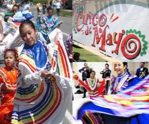 Układanka Cinco de Mayo obchodzony jest 5 maja w Meksyku i Stanach Zjednoczonych z okazji 1862 Bitwa o Puebla