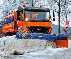 Układanka Ciężarówka Pług śnieżny