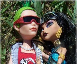 Układanka Cleo i Deuce, para potwory gimnazjum Monster High