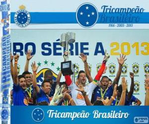 Układanka Cruzeiro, mistrzem Brazylii w piłce nożnej w 2013 roku. Brasileirão 2013