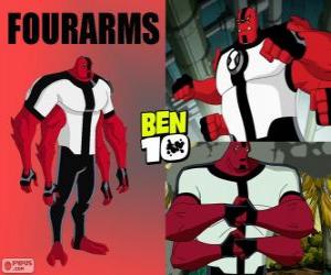 Układanka Czteroręki csy Fourarms, Ben 10