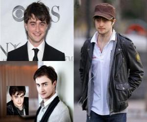 Układanka Daniel Radcliffe, brytyjski aktor filmowy, telewizyjny i teatralny, który strzał do sławy gwiazda w serii filmów o Harrym Potterze.