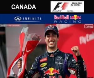 Układanka Daniel Ricciardo świętuje swoje zwycięstwo w Grand Prix Kanady 2014