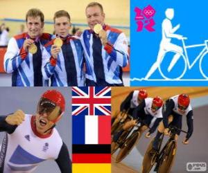 Układanka Dekoracji Kolarstwo utwór zespołu sprinterski, Wielka Brytania, Francja i Niemcy - London 2012-