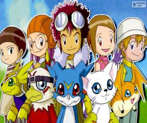 Układanka Digimon z głównych bohaterek