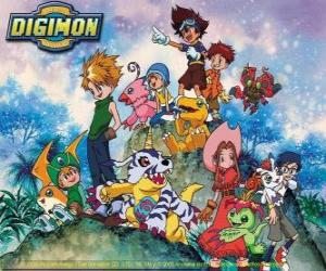 Układanka Digimon znaków