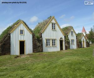 Układanka Domki w Islandii