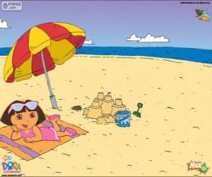 Układanka Dora na plaży